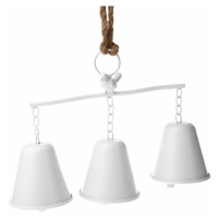 Kovové zvončeky na tyčke Ringle biela, 28 x 20 cm​