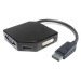 PremiumCord adaptér DisplayPort - HDMI + DVI + VGA 1080p