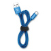 Kábel Aligator Premium 2A, USB-C na USB, 50cm, modrá