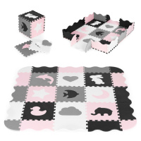Pěnové puzzle s 25 dílky ANIM růžovo-šedé