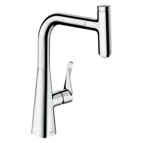 Hansgrohe Metris Select - Drezová batéria s výsuvnou koncovkou, chróm 14857000