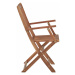 Skladacia záhradná stolička 4 ks akáciové drevo Dekorhome,Skladacia záhradná stolička 4 ks akáci