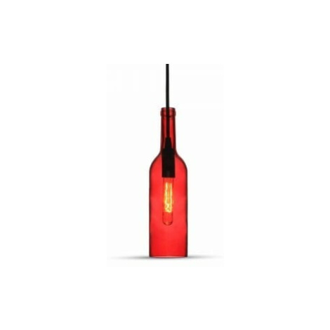 Závesné svietidlo Bottle E27 červené  VT-7558 (V-TAC)