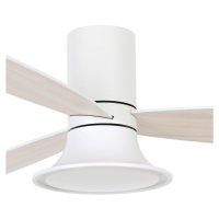 Stropný ventilátor Flusso s LED svetlom, biely