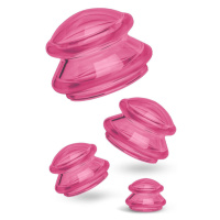 Silikónové masážne banky Fabulo Mushroom - sada, 4ks Farba: ružová