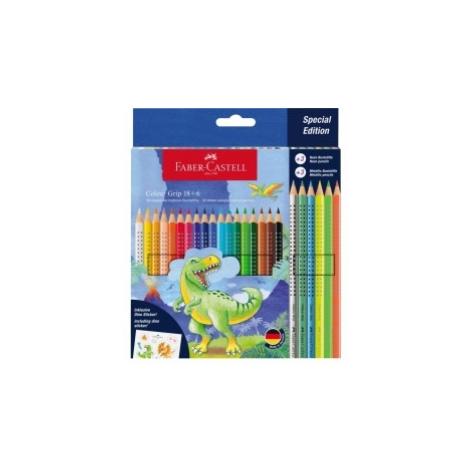 Faber-Castell Pastelky Colour Grip set 18+6 Neon a Metallic, sada 24ks