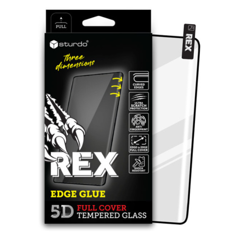Honor Magic5 Pro čierne 5D Sturdo REX EDGE GLUE