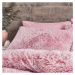 Ružové mikroplyšové obliečky Catherine Lansfield Cuddly, 135 x 200 cm