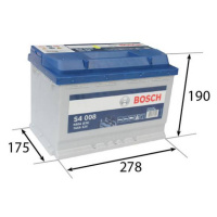 BOSCH S4 74Ah Autobatéria 12V , 680A , 0 092 S40 080