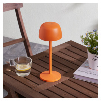 Nabíjateľná stolová lampa Lindby LED Arietty, oranžová