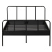 Čierna kovová jednolôžková posteľ s roštom 120x200 cm Mees – WOOOD