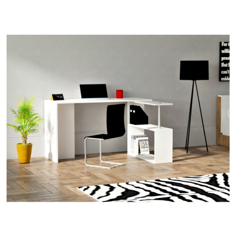 Rohový psací stůl CAYKO bílý Kalune Design