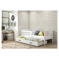 Expedo Detská posteľ FLORENT P2 + matrac + rošt ZADARMO, 80x190 cm, biela, biela