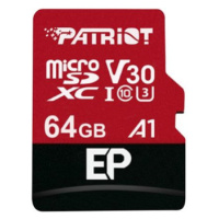 Pamäťová karta Patriot V30 A1 64GB microSDXC class 10 U3 100/80MB/s + adaptér