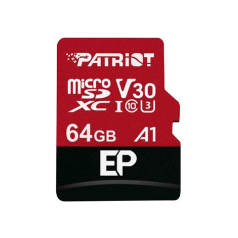 Pamäťová karta Patriot V30 A1 64GB microSDXC class 10 U3 100/80MB/s + adaptér