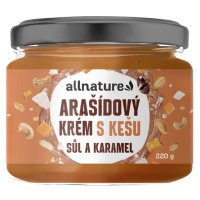 ALLNATURE Arašidový krém s kešu, soľou a karamelom 220 g