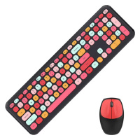 Klávesnica Wireless keyboard + mouse set MOFII 666 2.4G (Black&Red)