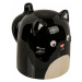 Keramický hrnček Mačka, 540 ml, čierna