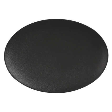 Čierny keramický servírovací tanier 22x30 cm Caviar – Maxwell & Williams