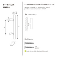 FT - MADLO kód 841Z 40x10 mm ST ks BIM - biela matná (FBO) 600 mm 40x10 mm