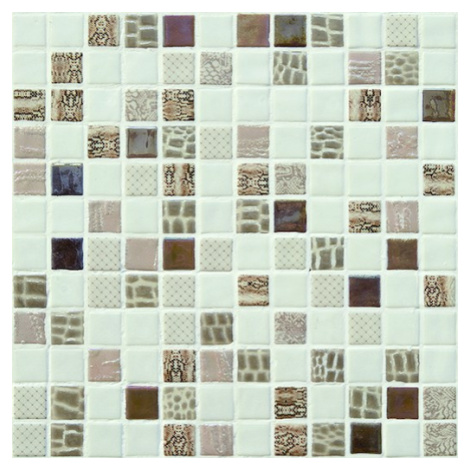Sklenená mozaika Mosavit Safari beige 30x30 cm lesk SAFARIBE