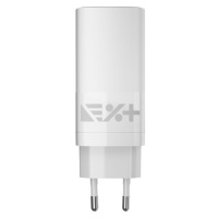 Next One 65W 2x USBC, 1x USB A Wall Charger adaptér biely