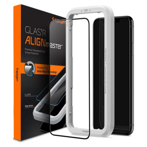 Spigen 3D tvrdené sklo Align FC Apple iPhone 11 Pro/XS/X čierne