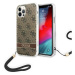 Kryt Guess GUOHCP12MH4STW iPhone 12/12 Pro brown hardcase 4G Print Strap (GUOHCP12MH4STW)