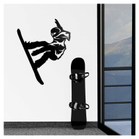 Drevená nálepka do študentskej izby - Snowboardista