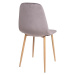 Norddan 21207 Dizajnová jedálenská stolička Myla, sivá, svetlé nohy