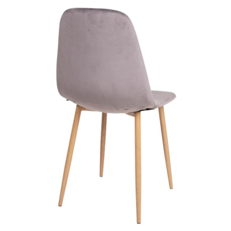 Norddan 21207 Dizajnová jedálenská stolička Myla, sivá, svetlé nohy