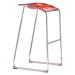 PEDRALI - Vysoká barová stolička AROD 510 DS - transparentná červená