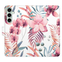 Flipové puzdro iSaprio - Pink Flowers 02 - Samsung Galaxy S23 FE
