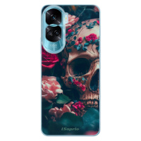 Odolné silikónové puzdro iSaprio - Skull in Roses - Honor 90 Lite 5G