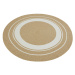 Kusový koberec Braided 105556 Creme Beige kruh – na ven i na doma - 200x200 (průměr) kruh cm NOR