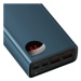 Baseus Adaman Metal Power Banka s digitálnym displejom QC + PD 20000mAh 65W, modrá + USB-A/USB-C