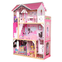 Drevený domček pre bábiky - veľkosť Barbie