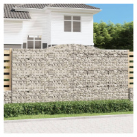 vidaXL Oblúkový gabionový kôš 3 ks 400x30x200/220cm pozinkované železo