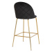 Čierne zamatové barové stoličky v súprave 2 ks 108 cm Lausanne – House Nordic