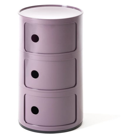 Stolík s úložným priestorom Componibili 4967, 3 úložné diely, viac farieb Farba: fialová Kartell