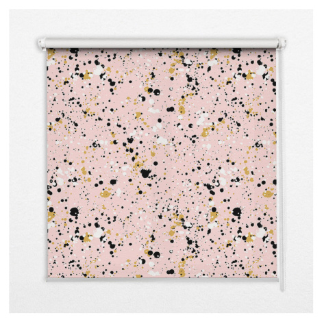 TULUP VNÚTORNÁ roleta - okenná roleta - roleta - 140x140 cm - Škvrny od farby na ružovom pozadí