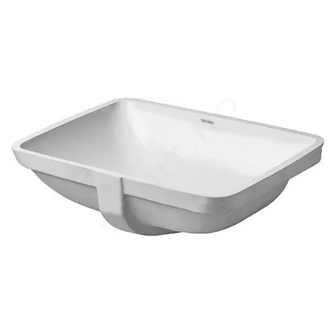 DURAVIT - Starck 3 Umývadlo zápustné, 490x365 mm, bez otvoru na batériu, biela 0305490000