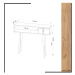 Konzolový stolík Kiogi 100 cm biely/hnedý