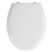 Biele WC sedadlo s jednoduchým zatváraním Wenko Rieti, 44,5 x 37 cm
