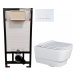 DEANTE Podstavný rám, pre závesné WC misy + SLIM tlačidlo bílé  + WC MYJOYS MY2 + SEDADLO CST_WC