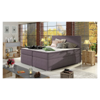NABBI Diana 140 čalúnená manželská posteľ s úložným priestorom fialová