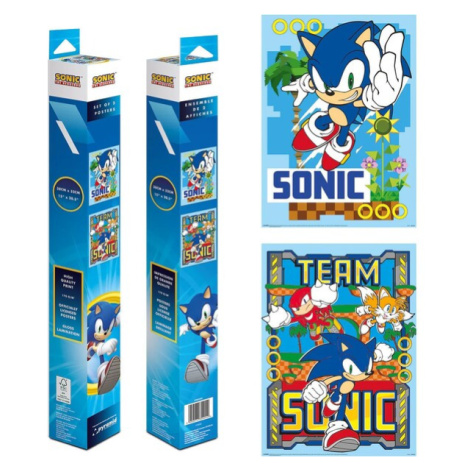 Set 2 plagátov Sonic & Team (52x38 cm)