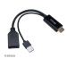 AKASA redukcia z HDMI na DisplayPort, s napájacím káblom USB 4K@60Hz, 25 cm