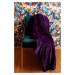 domtextilu.sk Luxusná jednofarebná fialová teplá deka