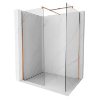 MEXEN/S - Kioto Sprchová zástena WALK-IN 100 x 70 cm, transparent, meď kartáčovaná 800-100-202-6